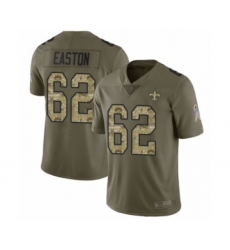 Youth New Orleans Saints #62 Nick Easton Limited Olive Camo 2017 Salute to Service Football Jersey