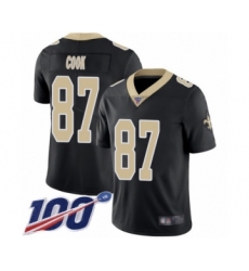 Men's New Orleans Saints #87 Jared Cook Black Team Color Vapor Untouchable Limited Player 100th Season Football Jersey