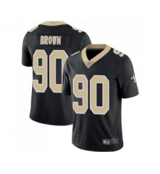 Men's New Orleans Saints #90 Malcom Brown Black Team Color Vapor Untouchable Limited Player Football Jersey