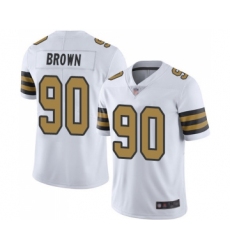Men's New Orleans Saints #90 Malcom Brown Limited White Rush Vapor Untouchable Football Jersey