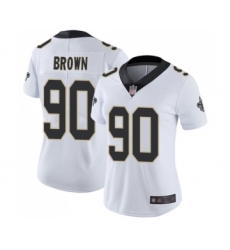 Women's New Orleans Saints #90 Malcom Brown White Vapor Untouchable Limited Player Football Jersey