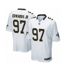 Men's New Orleans Saints #97 Mario Edwards Jr Game White Football Jersey