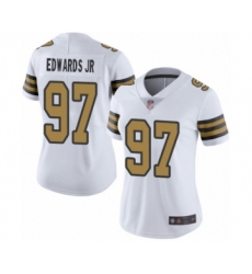 Women's New Orleans Saints #97 Mario Edwards Jr Limited White Rush Vapor Untouchable Football Jersey