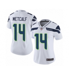 Women's Seattle Seahawks #14 D.K. Metcalf White Vapor Untouchable Limited Player Football Jersey