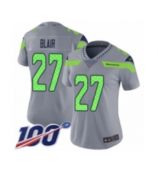 Women's Seattle Seahawks #27 Marquise Blair Limited Silver Inverted Legend 100th Season Football Jersey