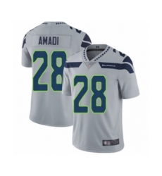Men's Seattle Seahawks #28 Ugo Amadi Grey Alternate Vapor Untouchable Limited Player Football Jersey