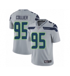 Men's Seattle Seahawks #95 L.J. Collier Grey Alternate Vapor Untouchable Limited Player Football Jersey