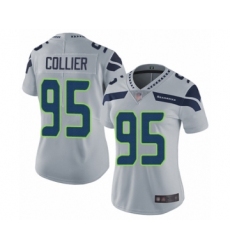 Women's Seattle Seahawks #95 L.J. Collier Grey Alternate Vapor Untouchable Limited Player Football Jersey