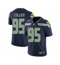 Youth Seattle Seahawks #95 L.J. Collier Navy Blue Team Color Vapor Untouchable Limited Player Football Jersey
