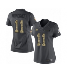 Women's Pittsburgh Steelers #11 Donte Moncrief Limited Black 2016 Salute to Service Football Jersey