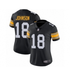 Women's Pittsburgh Steelers #18 Diontae Johnson Black Alternate Vapor Untouchable Limited Player Football Jersey