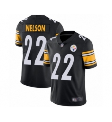 Men's Pittsburgh Steelers #22 Steven Nelson Black Team Color Vapor Untouchable Limited Player Football Jersey
