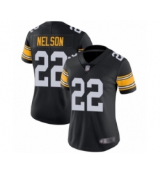 Women's Pittsburgh Steelers #22 Steven Nelson Black Alternate Vapor Untouchable Limited Player Football Jersey