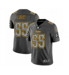 Men's Pittsburgh Steelers #55 Devin Bush Limited Gray Static Fashion Limited Football Jersey