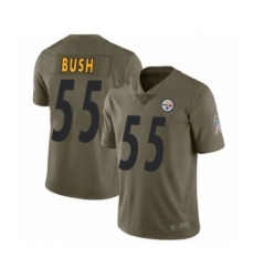 Men's Pittsburgh Steelers #55 Devin Bush Limited Olive 2017 Salute to Service Football Jersey