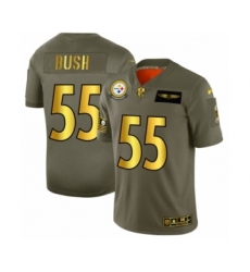 Men's Pittsburgh Steelers #55 Devin Bush Limited Olive Gold 2019 Salute to Service Football Jersey