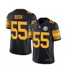 Youth Pittsburgh Steelers #55 Devin Bush Limited Black Rush Vapor Untouchable Football Jersey