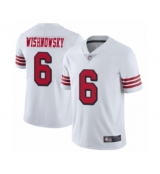 Men's San Francisco 49ers #6 Mitch Wishnowsky Limited White Rush Vapor Untouchable Football Jersey