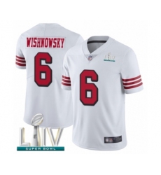 Men's San Francisco 49ers #6 Mitch Wishnowsky Limited White Rush Vapor Untouchable Super Bowl LIV Bound Football Jersey