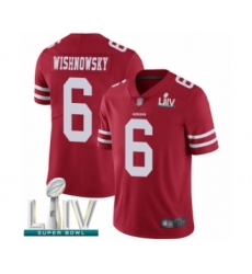 Men's San Francisco 49ers #6 Mitch Wishnowsky Red Team Color Vapor Untouchable Limited Player Super Bowl LIV Bound Football Jersey
