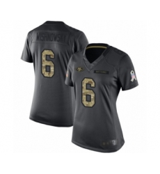 Women's San Francisco 49ers #6 Mitch Wishnowsky Limited Black 2016 Salute to Service Football Jersey