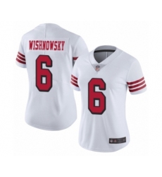 Women's San Francisco 49ers #6 Mitch Wishnowsky Limited White Rush Vapor Untouchable Football Jersey