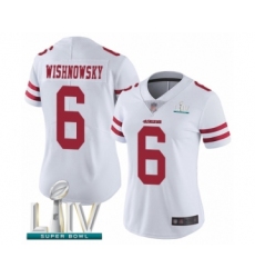 Women's San Francisco 49ers #6 Mitch Wishnowsky White Vapor Untouchable Limited Player Super Bowl LIV Bound Football Jersey