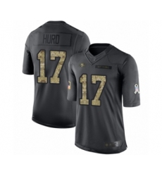 Youth San Francisco 49ers #17 Jalen Hurd Limited Black 2016 Salute to Service Football Jersey