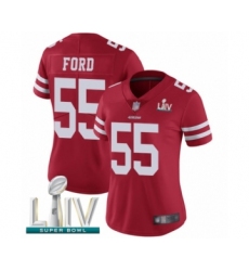 Women's San Francisco 49ers #55 Dee Ford Red Team Color Vapor Untouchable Limited Player Super Bowl LIV Bound Football Jersey