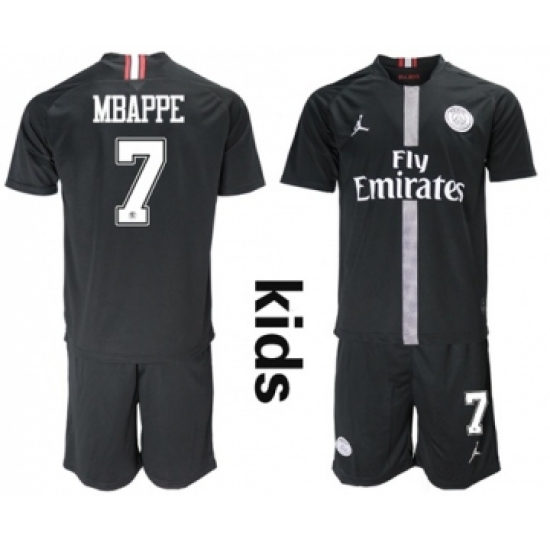 Jordan Paris Saint Germain 7 Mbappe Home Kid Soccer Club Jersey,cheap