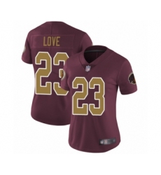 Women's Washington Redskins #23 Bryce Love Burgundy Red Gold Number Alternate 80TH Anniversary Vapor Untouchable Limited Player Football Jersey