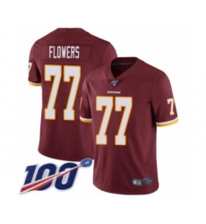Youth Washington Redskins #77 Ereck Flowers Burgundy Red Team Color Vapor Untouchable Limited Player 100th Season Football Jersey