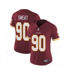 Women's Washington Redskins #90 Montez Sweat Burgundy Red Team Color Vapor Untouchable Limited Player Football Jersey
