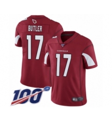 Men's Arizona Cardinals #17 Hakeem Butler Red Team Color Vapor Untouchable Limited Player 100th Season Football Jersey