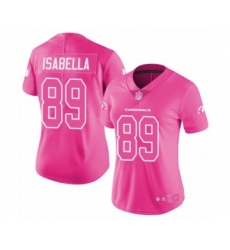 Women's Arizona Cardinals #89 Andy Isabella Limited Pink Rush Fashion Football Jersey