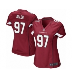 Women's Arizona Cardinals #97 Zach Allen Game Red Team Color Football Jersey