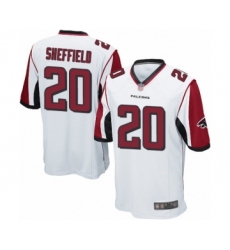 Men's Atlanta Falcons #20 Kendall Sheffield Game White Football Jers