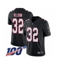 Men's Atlanta Falcons #32 Qadree Ollison Black Alternate Vapor Untouchable Limited Player 100th Season Football Jersey