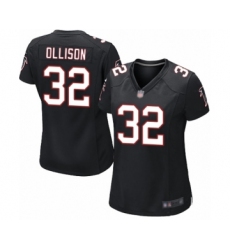 Women's Atlanta Falcons #32 Qadree Ollison Game Black Alternate Football Jersey