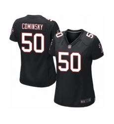 Women's Atlanta Falcons #50 John Cominsky Game Black Alternate Football Jersey