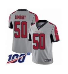 Youth Atlanta Falcons #50 John Cominsky Limited Silver Inverted Legend 100th Season Football Jersey