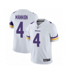 Men's Minnesota Vikings #4 Sean Mannion White Vapor Untouchable Limited Player Football Jersey