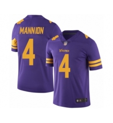 Youth Minnesota Vikings #4 Sean Mannion Limited Purple Rush Vapor Untouchable Football Jersey