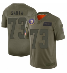 Youth Minnesota Vikings #73 Dru Samia Limited Camo 2019 Salute to Service Football Jersey
