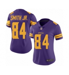 Women's Minnesota Vikings #84 Irv Smith Jr. Limited Purple Rush Vapor Untouchable Football Jersey