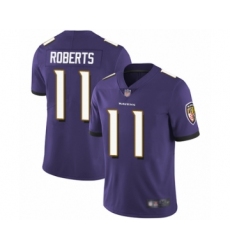 Men's Baltimore Ravens #11 Seth Roberts Purple Team Color Vapor Untouchable Limited Player Football Jersey