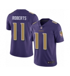 Youth Baltimore Ravens #11 Seth Roberts Limited Purple Rush Vapor Untouchable Football Jersey