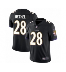 Youth Baltimore Ravens #28 Justin Bethel Black Alternate Vapor Untouchable Limited Player Football Jersey