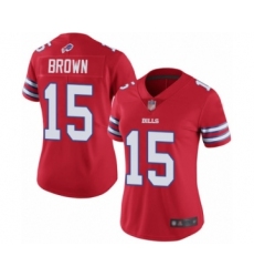 Women's Buffalo Bills #15 John Brown Limited Red Rush Vapor Untouchable Football Jersey