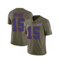 Youth Buffalo Bills #15 John Brown Limited Olive 2017 Salute to Service Football Jersey